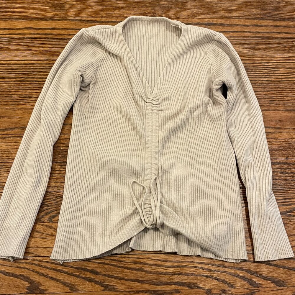 Scrunched Middle Long Sleeve Shirt